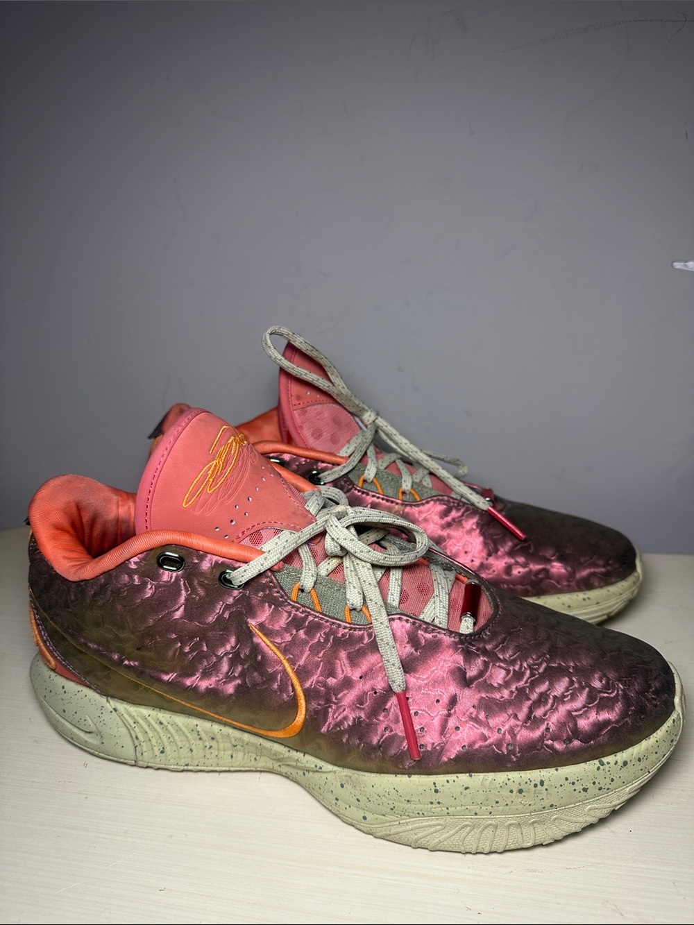 Nike Lebron XXI 21 Queen Conch Pink Metallic and Orange basketball Shoes